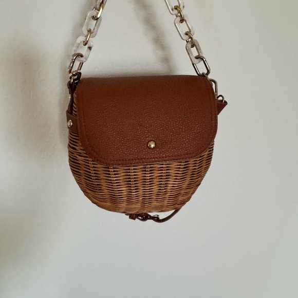 Brown Woven Crossbody Bag - Picture 2 of 7